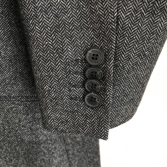 Rodd & Gunn Men's XL Grey Herringbone Sports Coat Blazer Italian Woven Wool - Picture 7 of 16